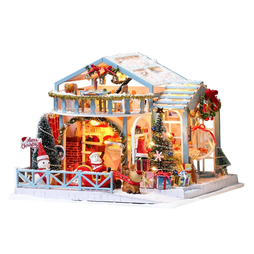 Rocoxia® Christmas Snowy Night DIY Miniature Dollhouse Kit ROCOXIA