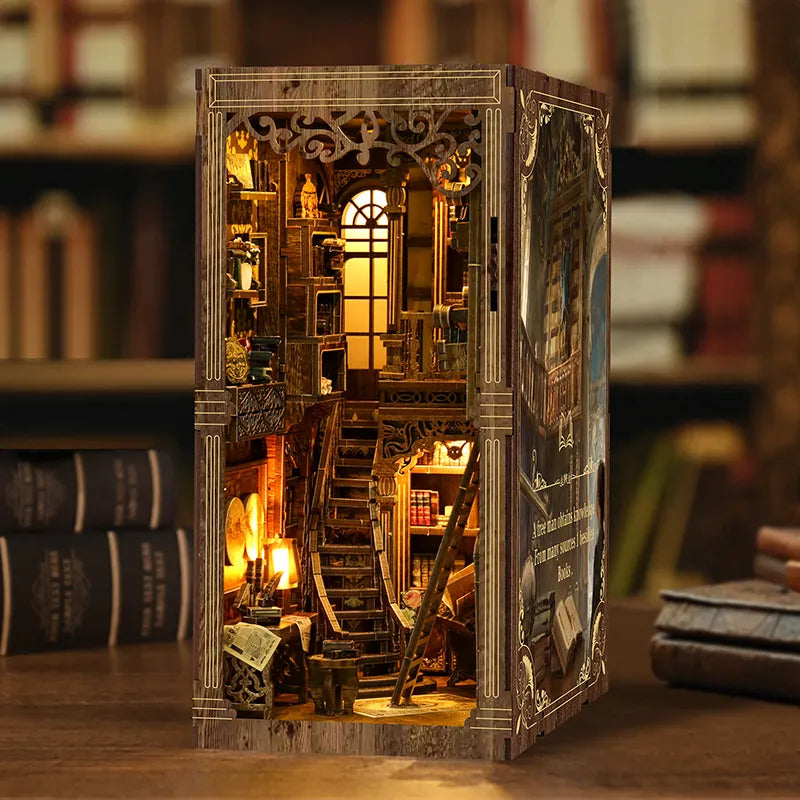 Rocoxia® Ancient Book Collection Room DIY Book Nook Kit（Dust cover included） ROCOXIA