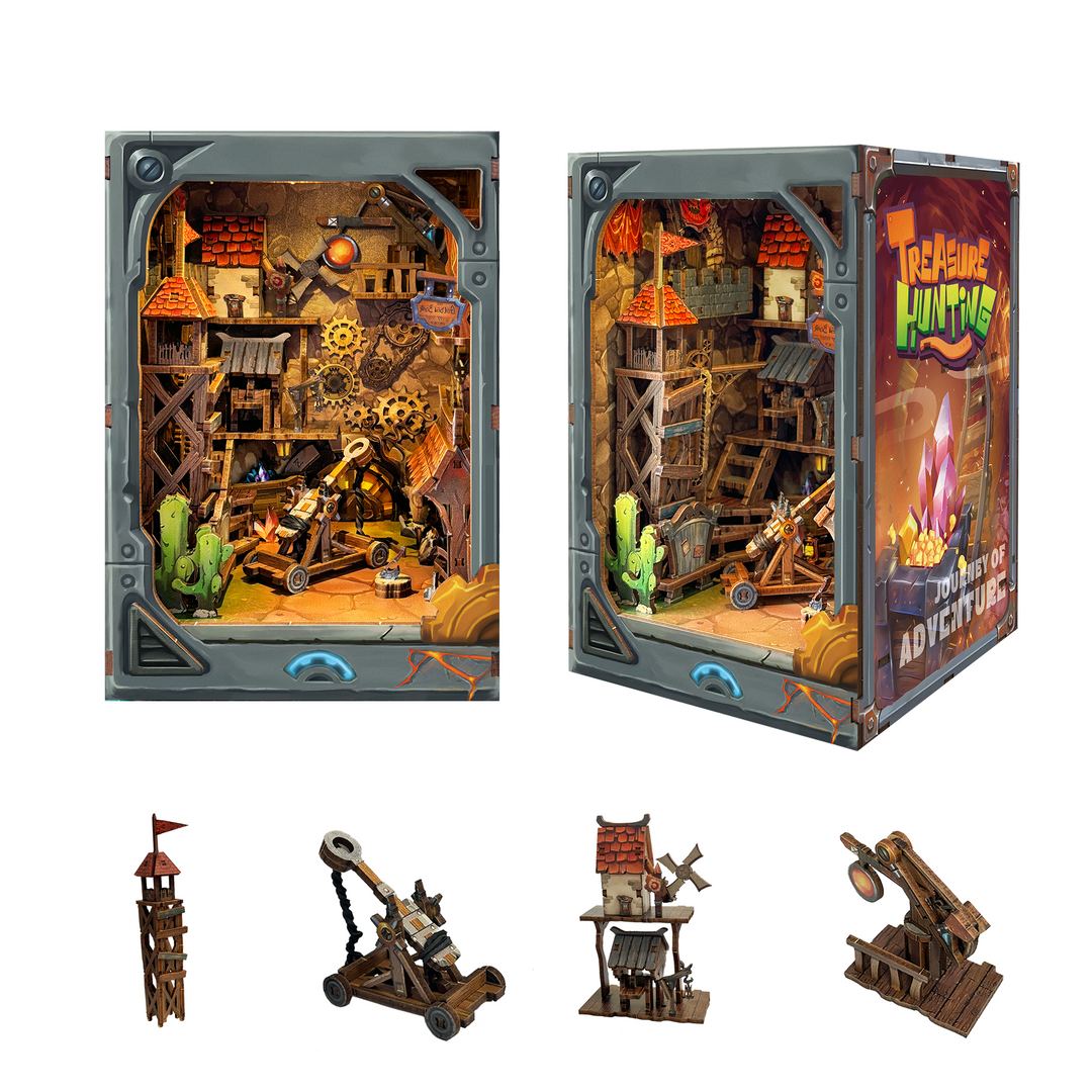 Rocoxia® Mining Zone Fortress DIY Book Nook Kit ROCOXIA