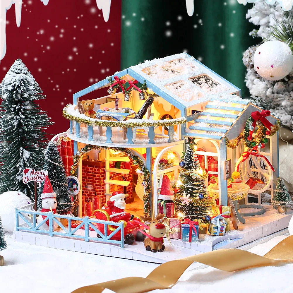 Rocoxia® Christmas Snowy Night DIY Miniature Dollhouse Kit ROCOXIA