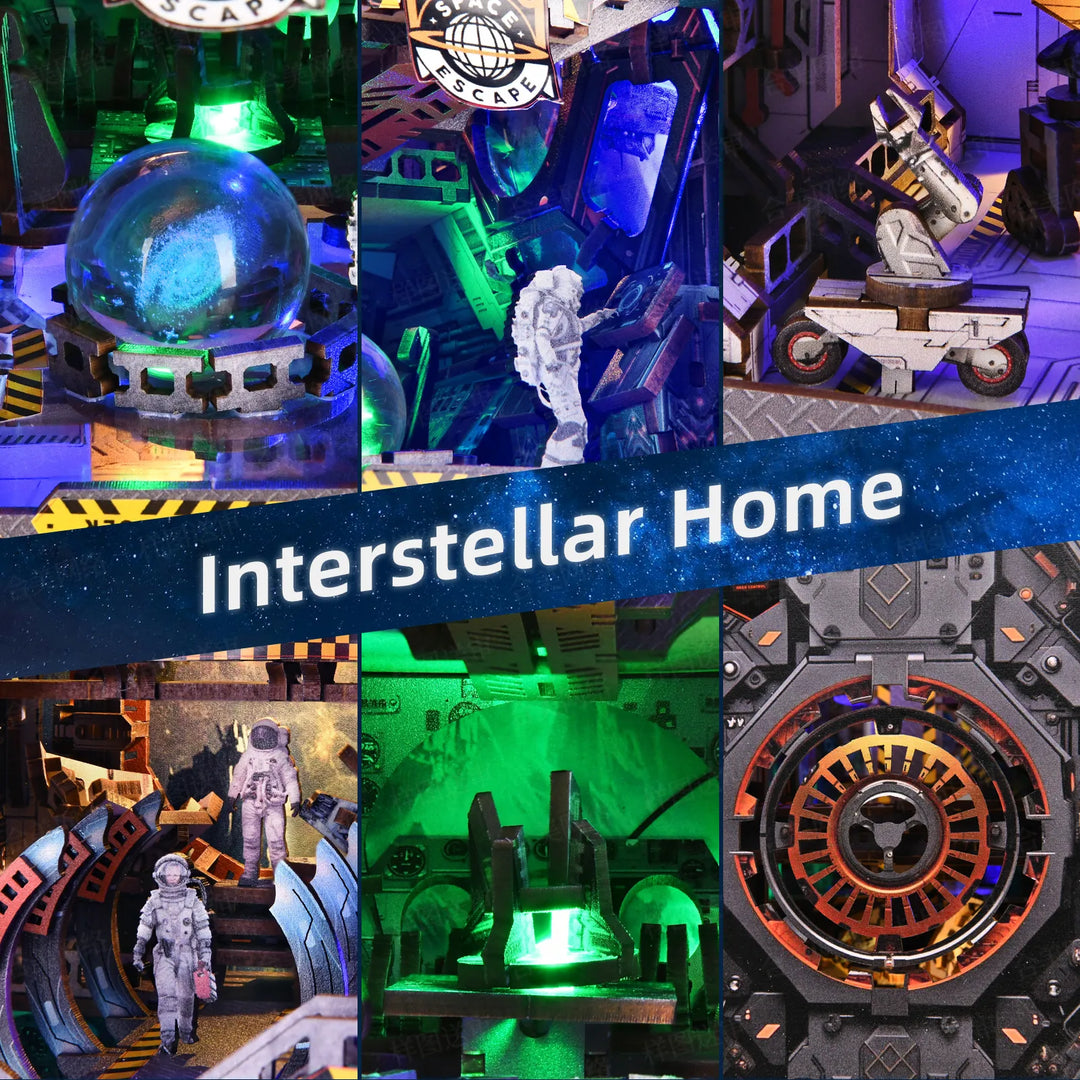 Rocoxia® Interstellar Home: The Future Home of Mankind DIY Book Nook Kit ROCOXIA