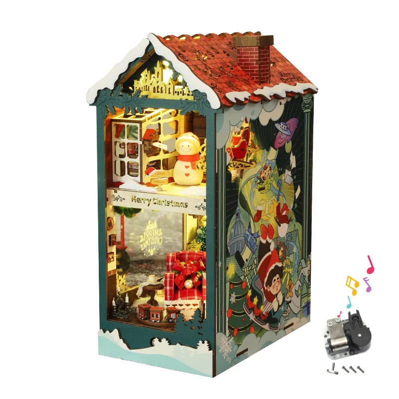 Rocoxia® Santa's Cottage ｜ Christmas Series DIY Book Nook Kit ROCOXIA