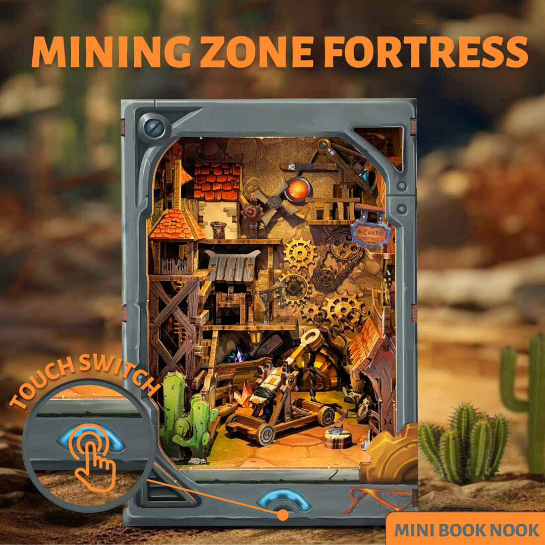 Rocoxia® Mining Zone Fortress DIY Book Nook Kit ROCOXIA