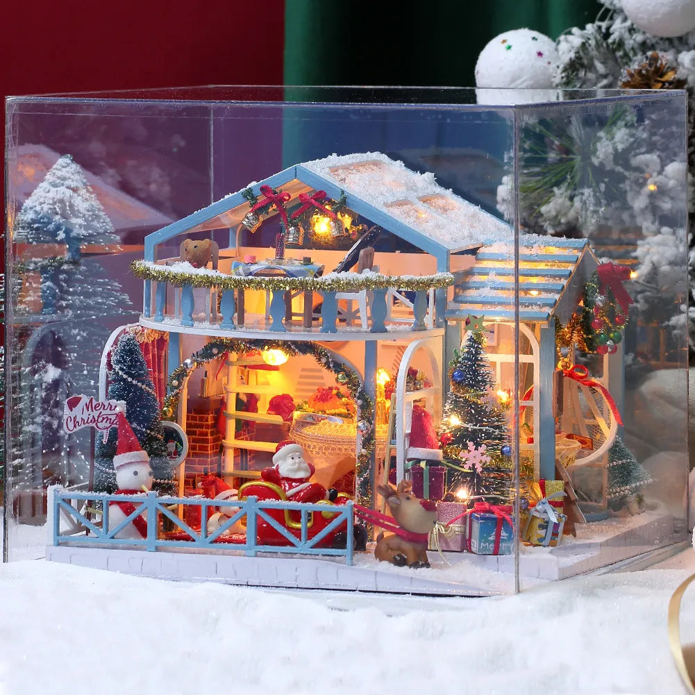 Rocoxia® Christmas Snowy Night DIY Miniature Dollhouse Kit ROCOXIA