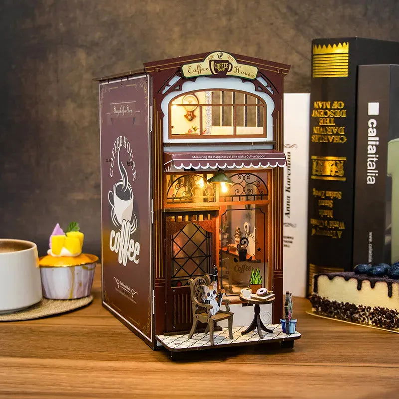 Coffee House DIY Book Nook Kit | Rocoxia - ROCOXIA