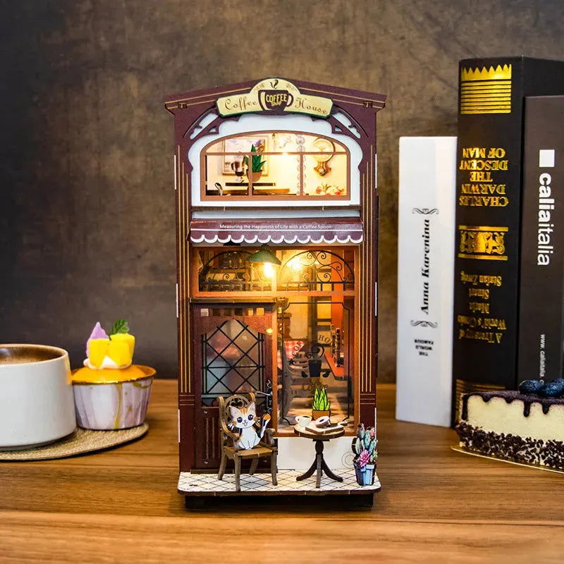 Coffee House DIY Book Nook Kit | Rocoxia - ROCOXIA