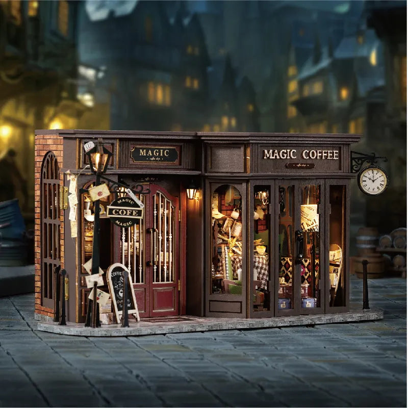 Rocoxia® Vintage Coffee Shop DIY Miniature Kit ROCOXIA