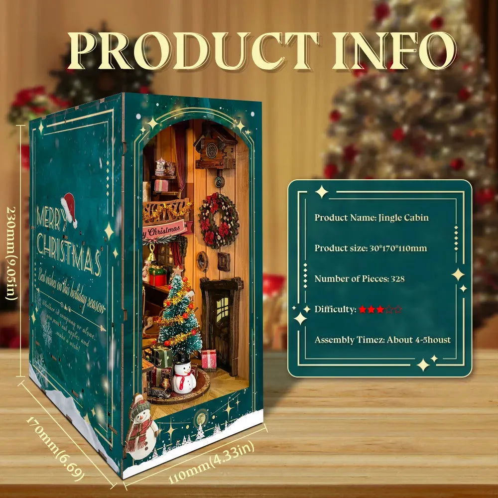 Jingle Cabin DIY Book Nook Kit  | Rocoxia - ROCOXIA