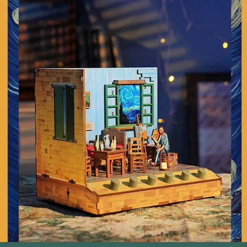 Van Gogh's Dream DIY Wood Dollhouse Kit | Rocoxia - ROCOXIA