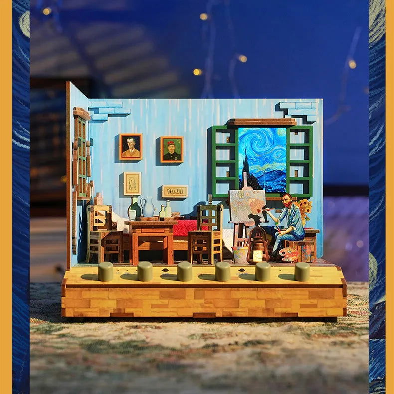 Van Gogh's Dream DIY Wood Dollhouse Kit | Rocoxia - ROCOXIA