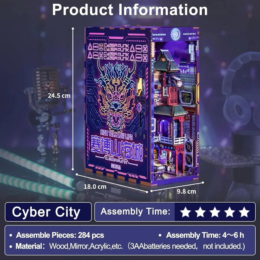 Rocoxia® Cyber City DIY Book Nook Kit ROCOXIA