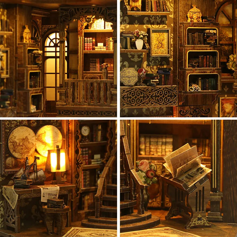 Ancient Book Collection Room DIY Book Nook Kit | Rocoxia - ROCOXIA