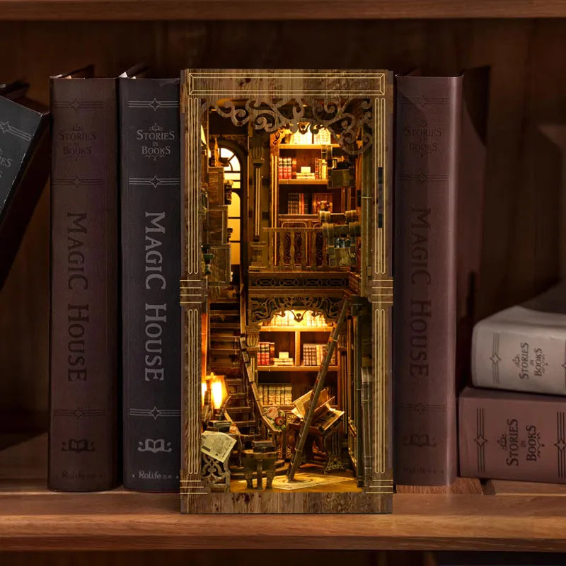 Ancient Book Collection Room DIY Book Nook Kit | Rocoxia - ROCOXIA