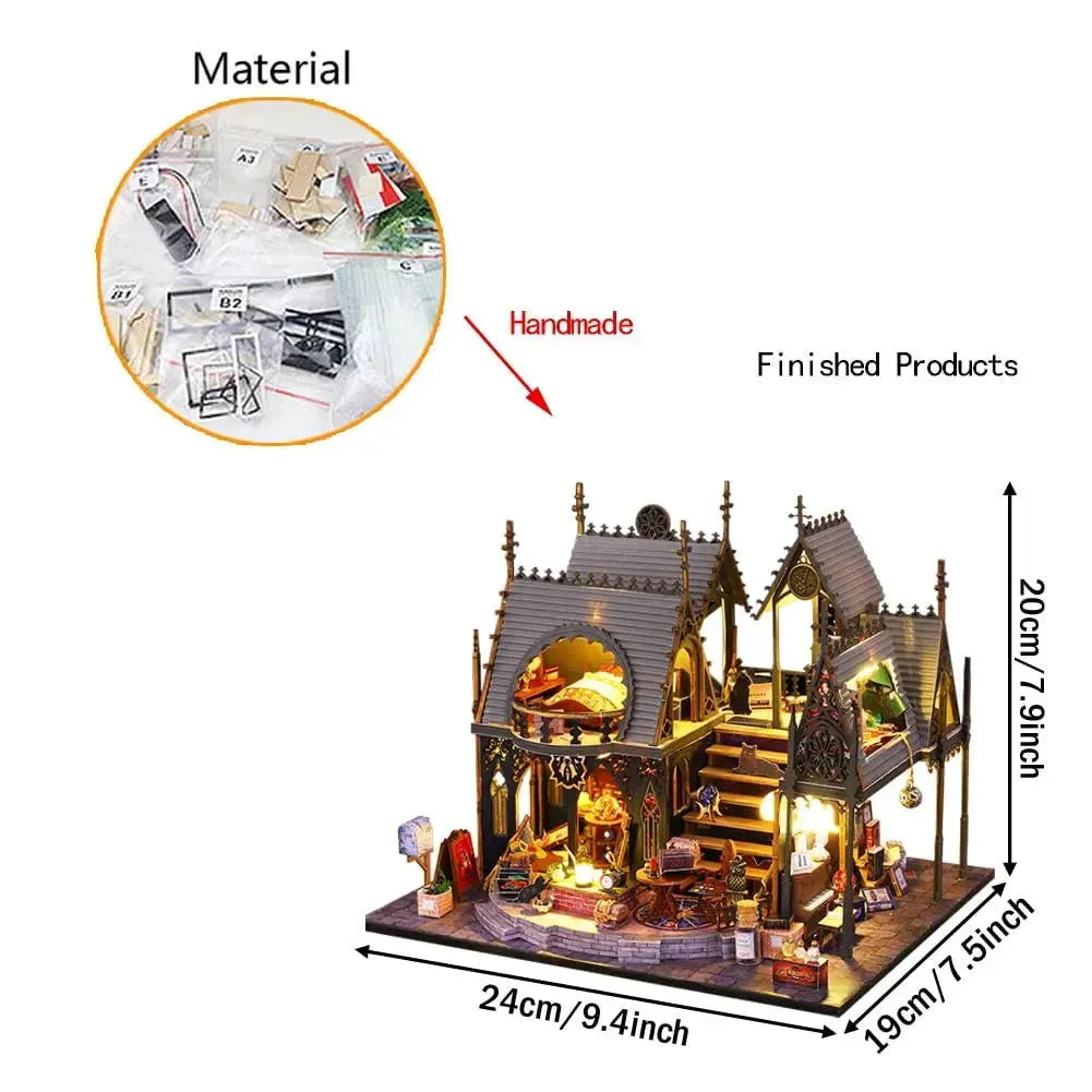 Luna Magic House DIY Miniature Furniture Dollhouse Kit | Rocoxia - ROCOXIA