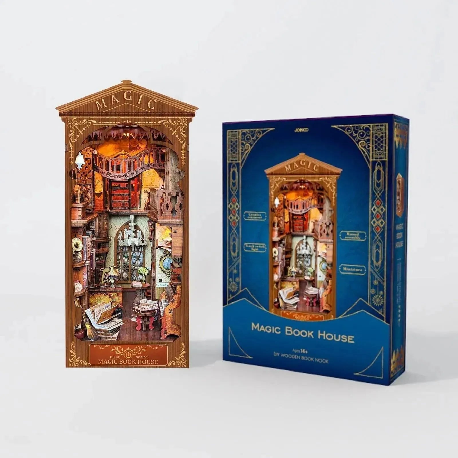 Rocoxia®  Magic Book House DIY Book Nook Kit - 3D Puzzles - Wood Arts & Crafts-Rocoxia