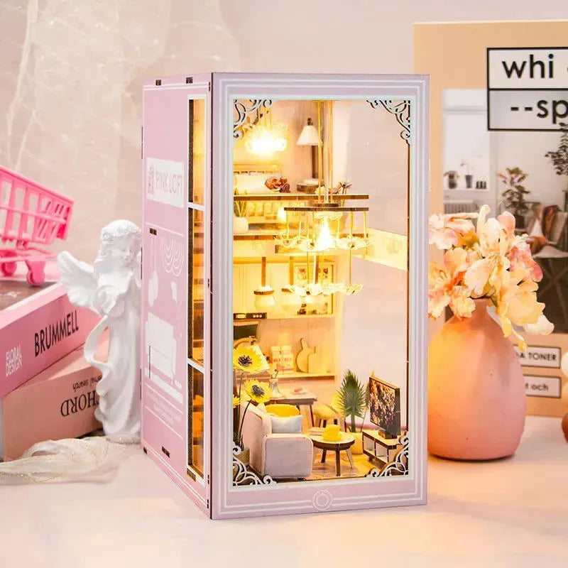 Pink Loft DIY Book Nook Kit | Rocoxia - ROCOXIA