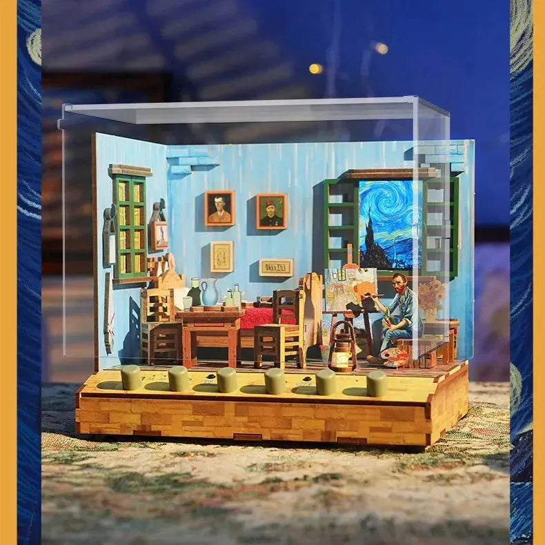 Van Gogh's Dream DIY Wood Dollhouse Kit | Rocoxia - ROCOXIA