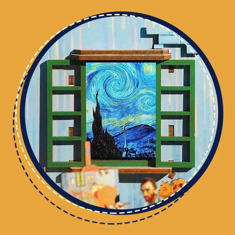 Van Gogh's Dream DIY Wood Dollhouse Kit | Rocoxia - ROCOXIA